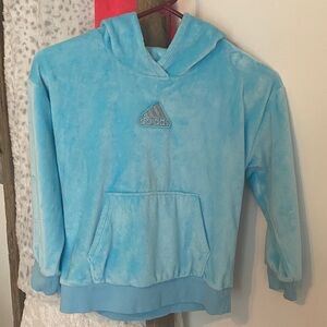 Adidas Sky Blue Plush Hoodie